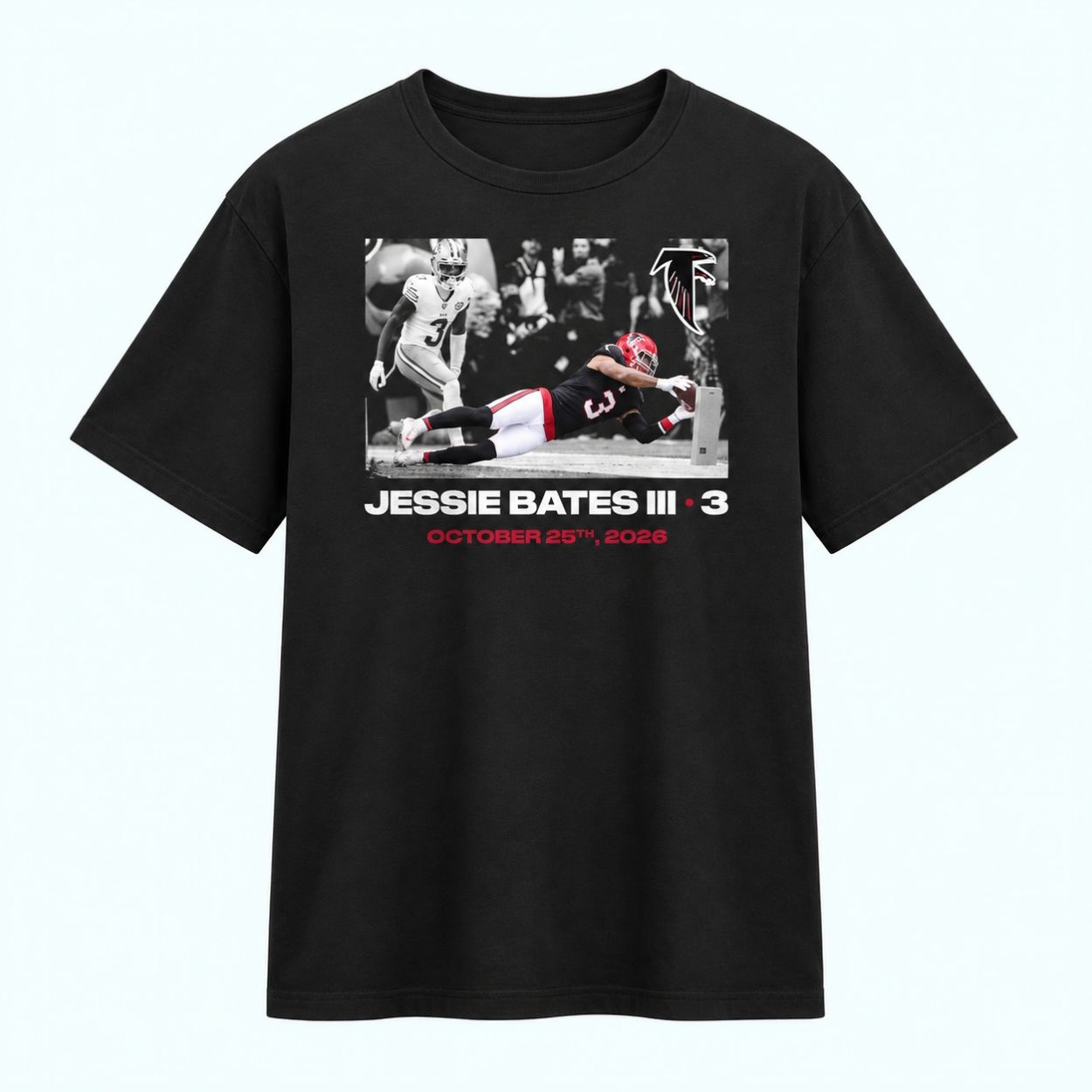 Jessie Bates III Atlanta Falcons October 25 2026 Shirt 1 Jessie Bates III Atlanta Falcons October 25 2026 Shirt 1