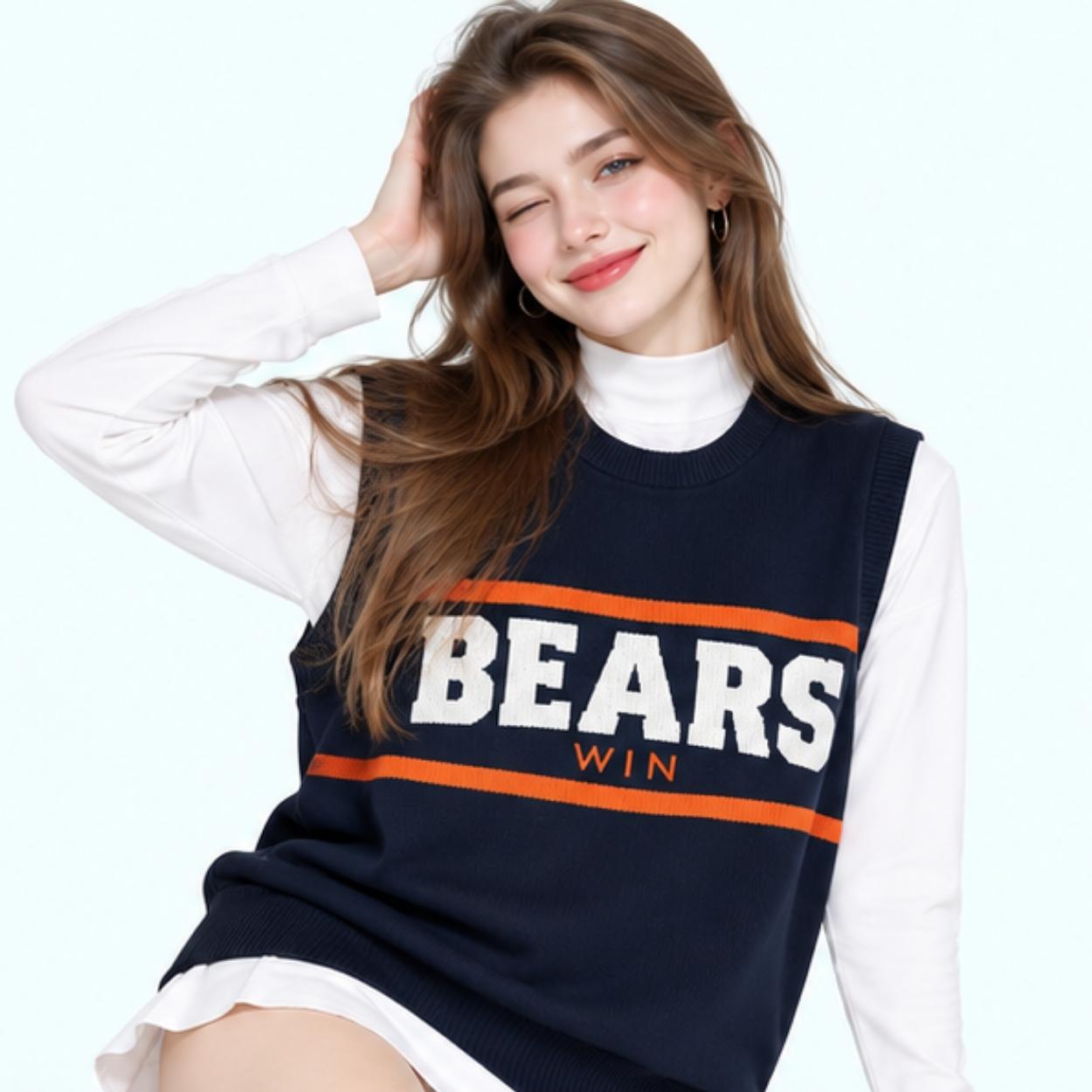 Mike Ditka Bears Win Sweater Vest 2 Mike Ditka Bears Win Sweater Vest 2
