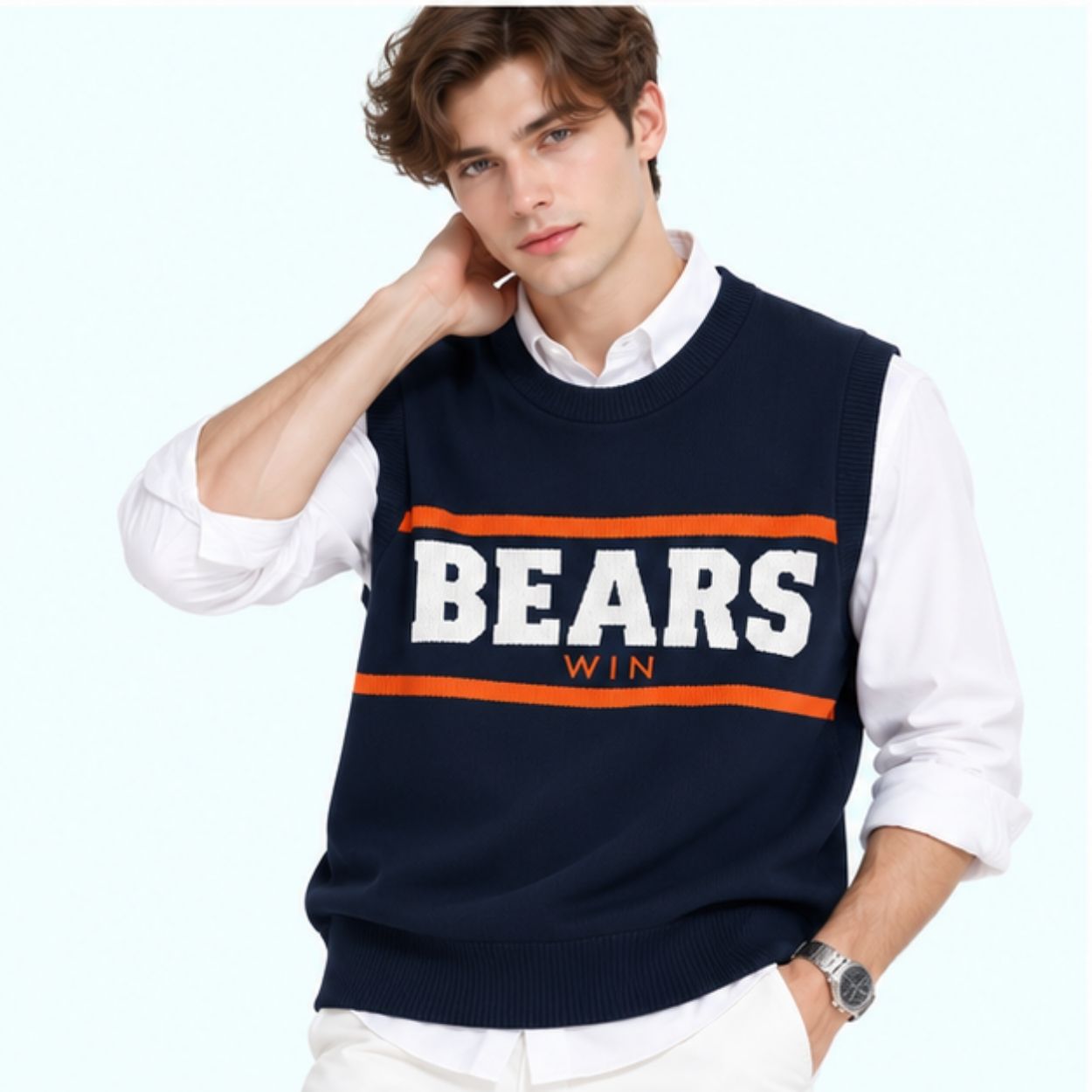 Mike Ditka Bears Win Sweater Vest 4 Mike Ditka Bears Win Sweater Vest 4