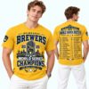 Milwaukee Brewers 2026 World Series Champions First Title Roster Shirt 3