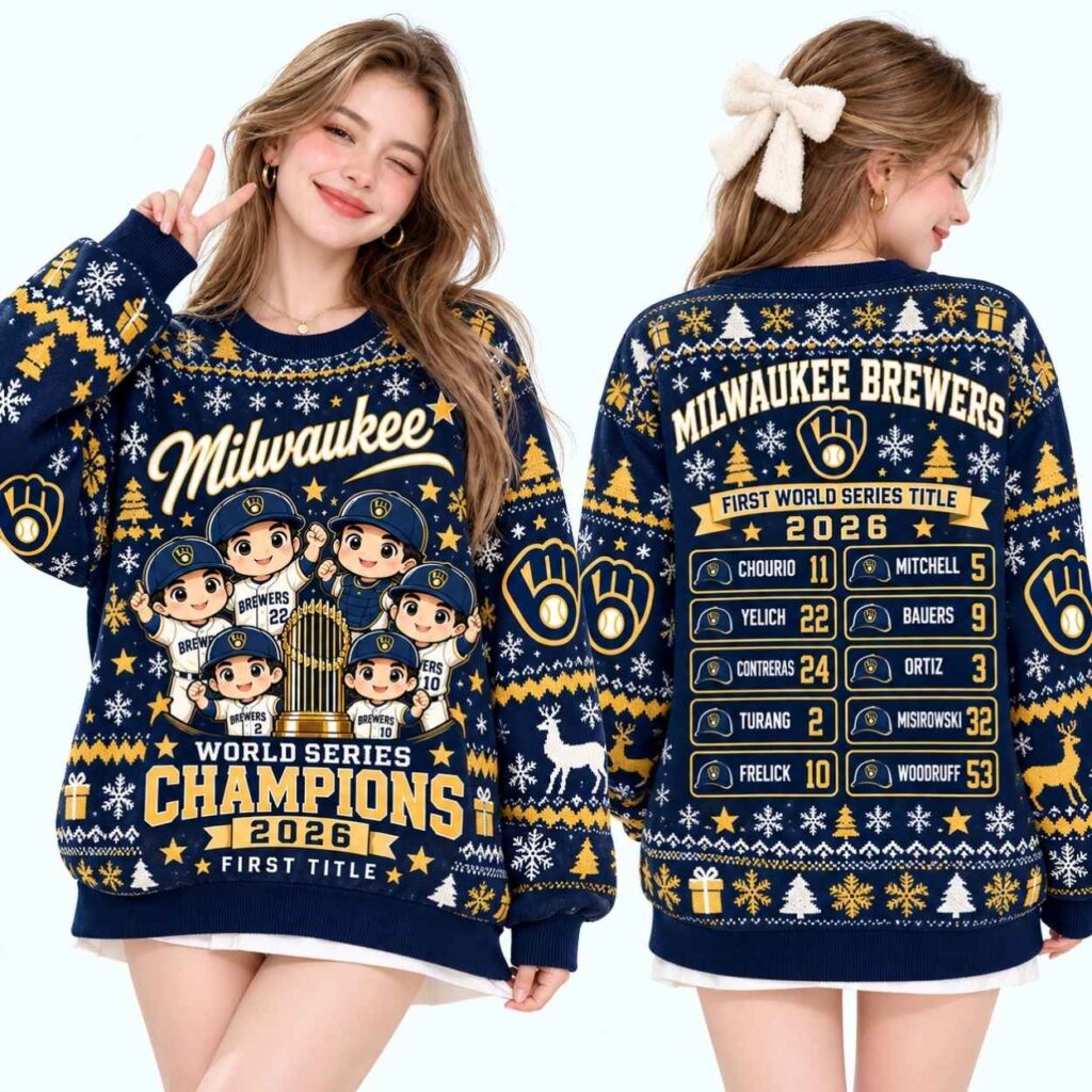 Milwaukee Brewers 2026 World Series First Championship Ugly Sweater 3