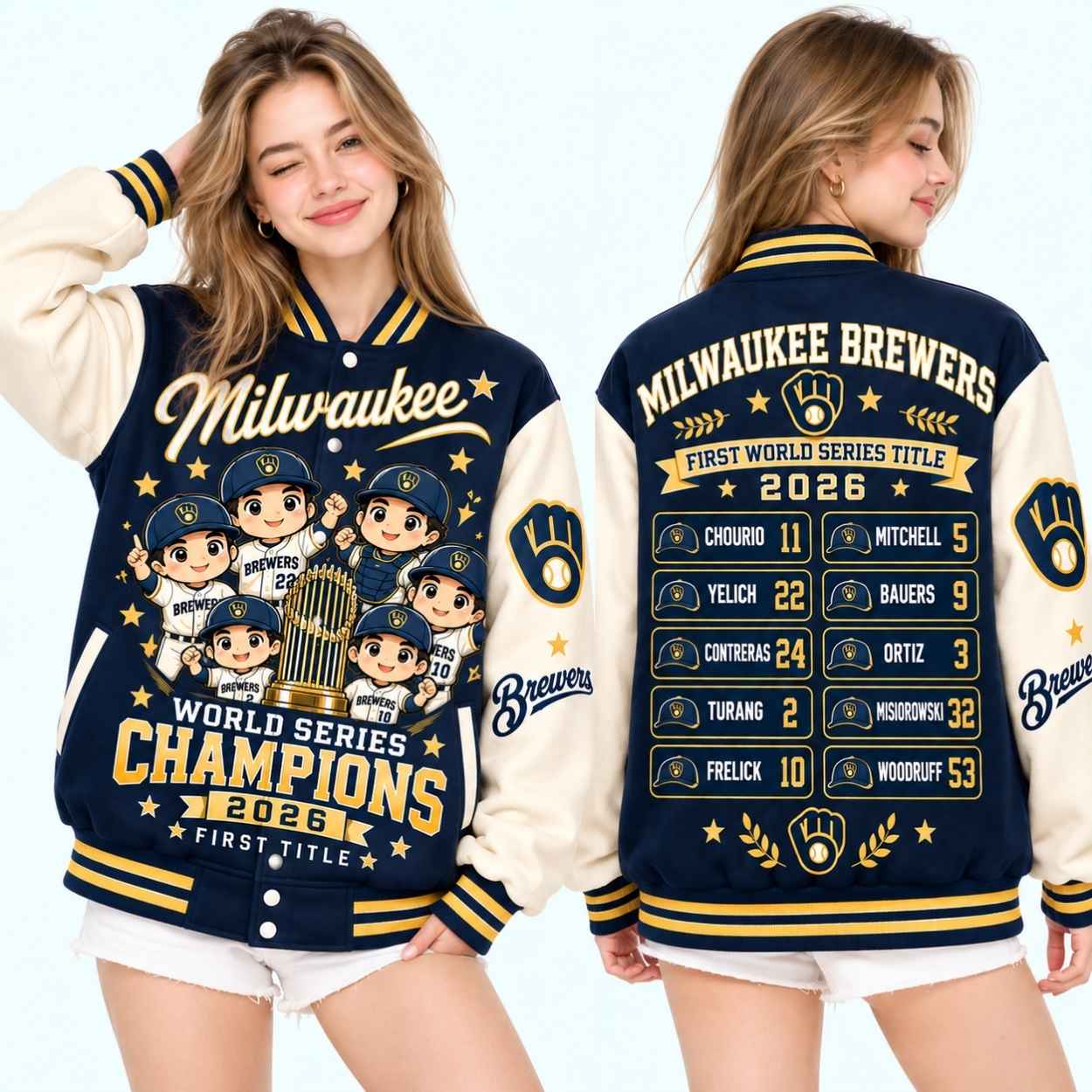 Milwaukee Brewers World Series Champions 2026 Baseball Jacket 3 Milwaukee Brewers World Series Champions 2026 Baseball Jacket 3