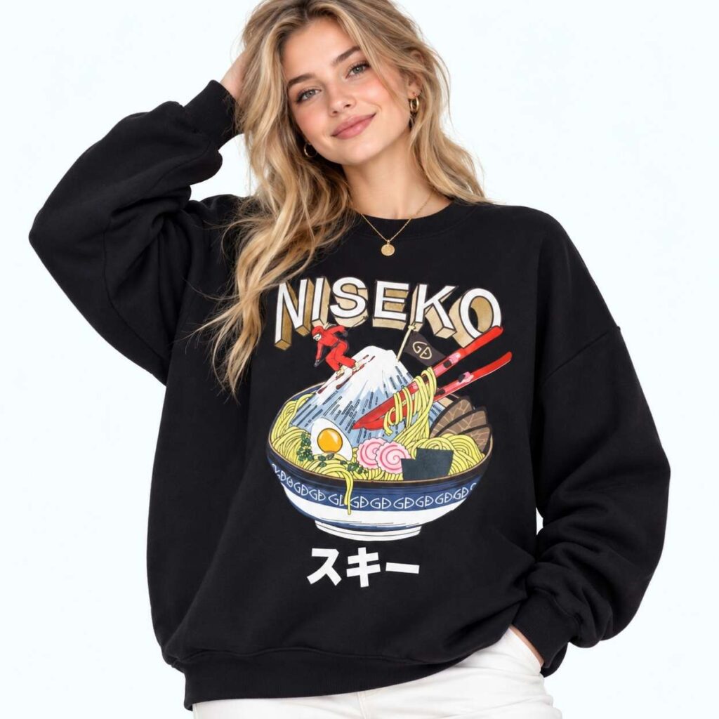 Niseko Japan Ski Ramen Ugly Christmas Sweater 4