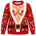 Sexy Santa Gingerbread Christmas Ugly Sweater