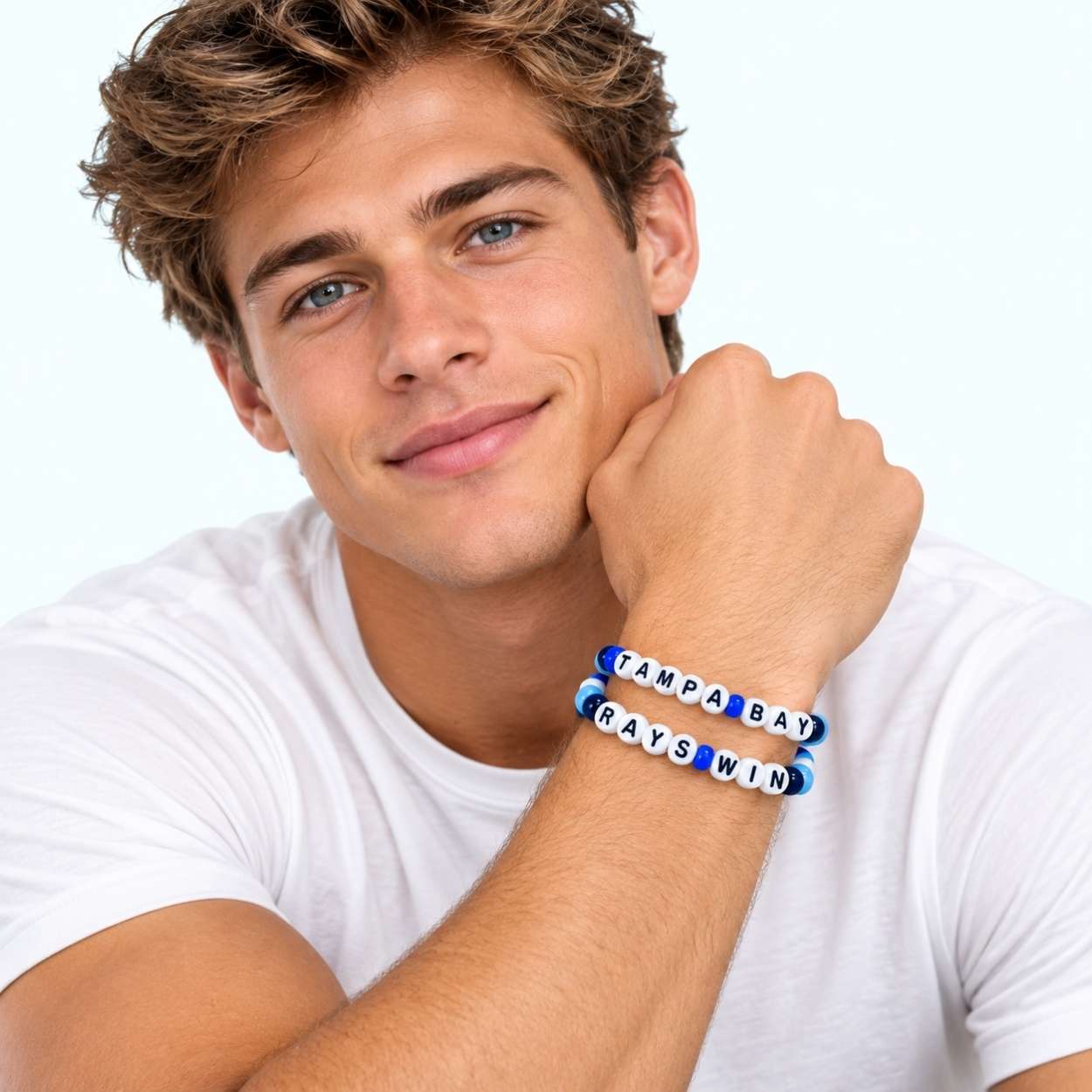 Tampa Bay Rays Win Beaded Bracelet Set 3 Tampa Bay Rays Win Beaded Bracelet Set 3