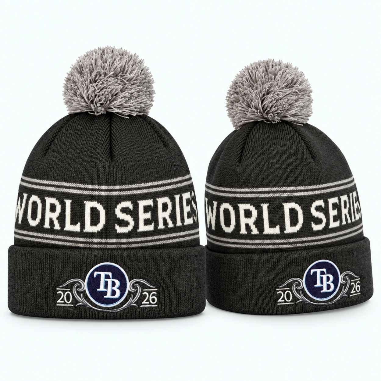 Tampa Bay Rays World Series 2026 Knit Beanie Hat 1 Tampa Bay Rays World Series 2026 Knit Beanie Hat 3