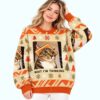 Wait I’m Thinking Cat Head Stuck in Toast Ugly Christmas Sweater 7 Wait I m Thinking Cat Head Stuck in Toast Ugly Christmas Sweater 4
